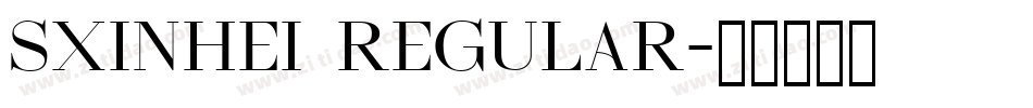 sxinhei Regular字体转换